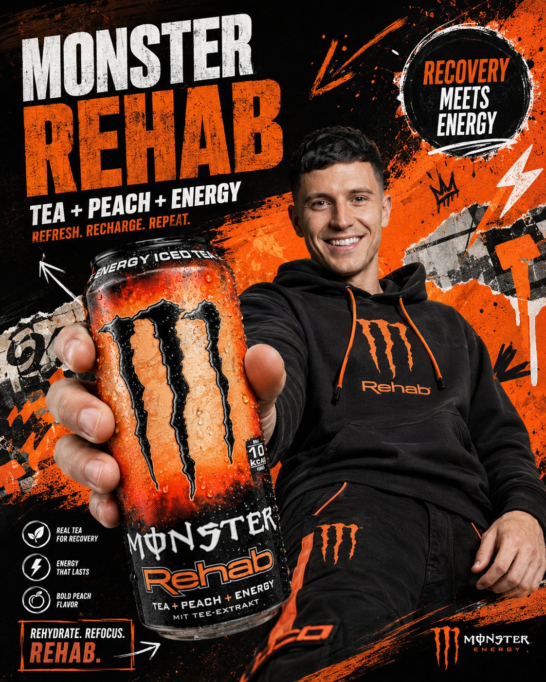 Independent concept poster for Monster Energy Rehab